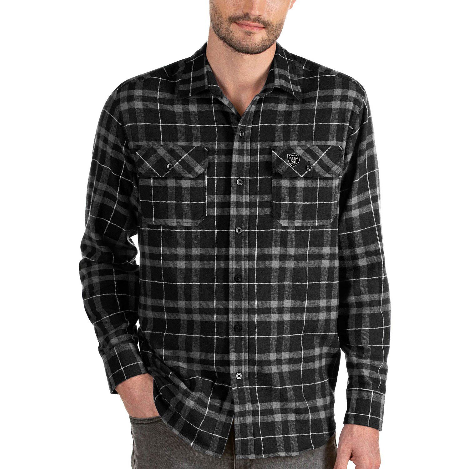 raiders flannel shirt