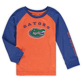 Toddler Colosseum Heathered Orange Florida Gators Long Sleeve Raglan T-Shirt