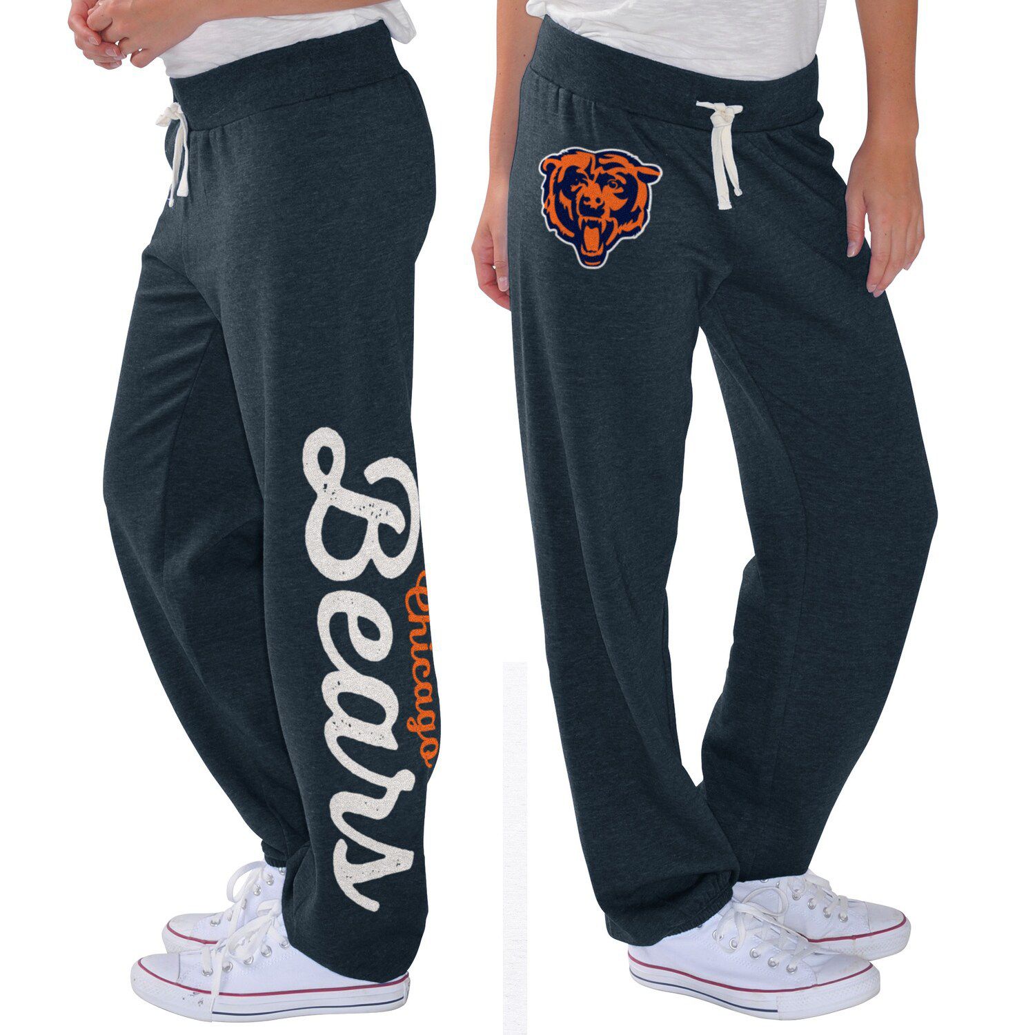 Men's NFL x Staple Black Chicago Bears Globe Fleece Pants Size: Large