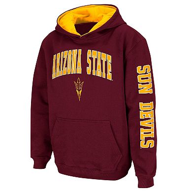 Youth Colosseum Maroon Arizona State Sun Devils 2-Hit Team Pullover Hoodie