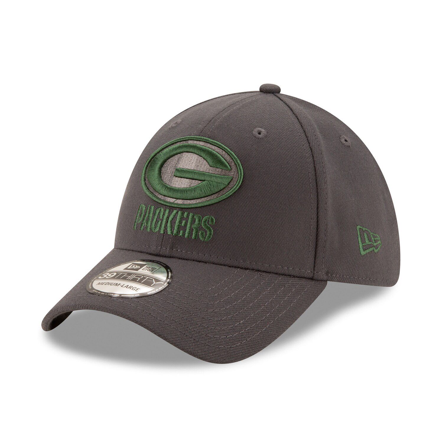 Youth New Era Graphite Green Bay Packers Reflect 9FORTY Adjustable