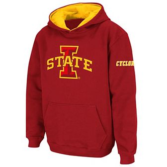 Youth Stadium Athletic Cardinal Iowa State Cyclones Big Logo Pullover Hoodie