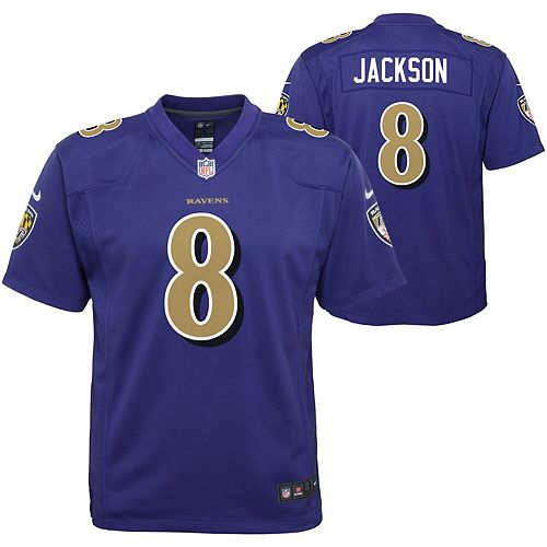 Youth Nike Lamar Jackson Purple Baltimore Ravens Color Rush