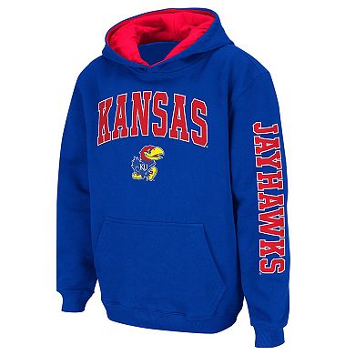 Youth Colosseum Royal Kansas Jayhawks 2-Hit Team Pullover Hoodie