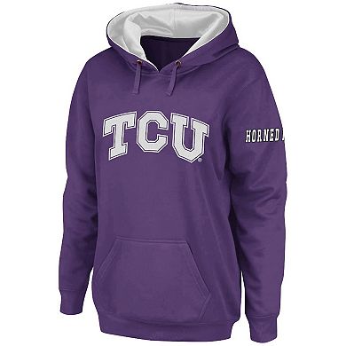 Women's Stadium Athletic Purple TCU Horned Frogs Big Logo Pullover Hoodie