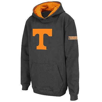 Youth Stadium Athletic Charcoal Tennessee Volunteers Big Logo Pullover Hoodie