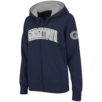 Women's Stadium Athletic Navy Georgetown Hoyas Arched Name Full-Zip Hoodie