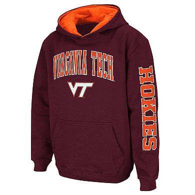 Youth Colosseum Maroon Virginia Tech Hokies 2-Hit Team Pullover Hoodie