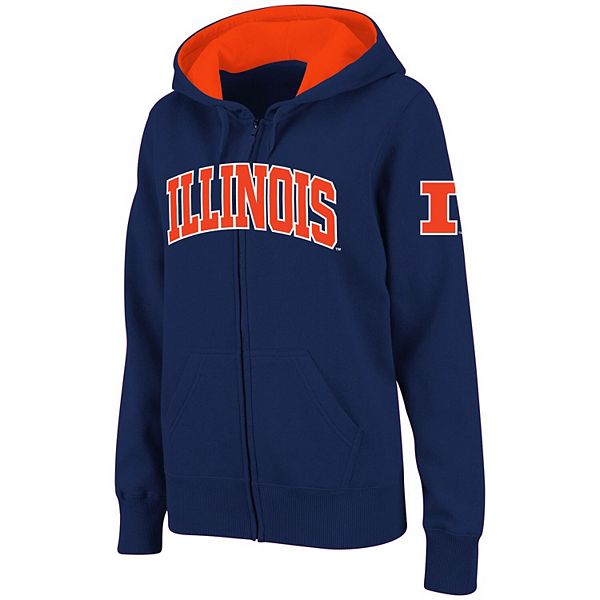 Illinois Fighting Illini Retro Brand Vintage Chief Illiniwek Hoodie H.NAVY / S