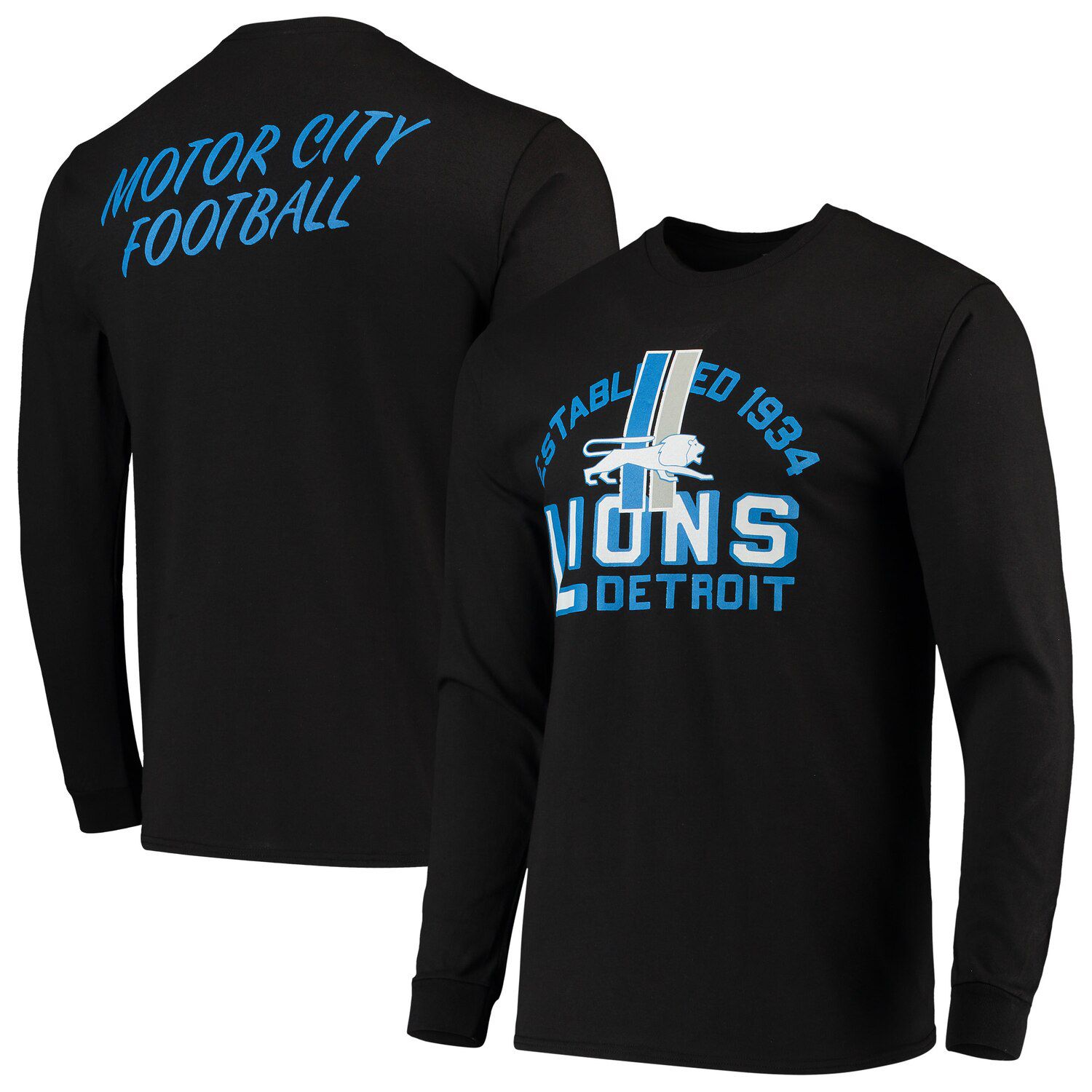 black detroit lions t shirt