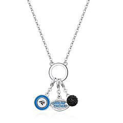 Womens Carolina Panthers ThreeCharm Necklace