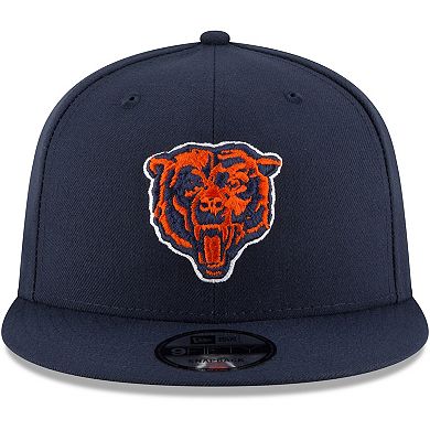 Men's New Era Navy Chicago Bears Head Basic 9FIFTY Adjustable Snapback Hat