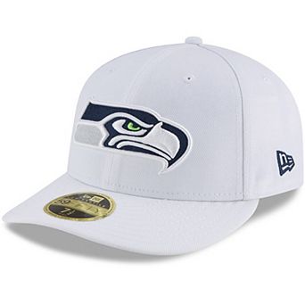 Men's New Era White Seattle Seahawks Omaha Low Profile 59FIFTY Fitted Hat