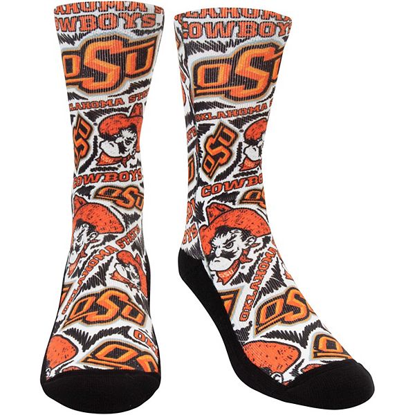 Men's Rock Em Socks Oklahoma State Cowboys Logo Sketch Crew Socks