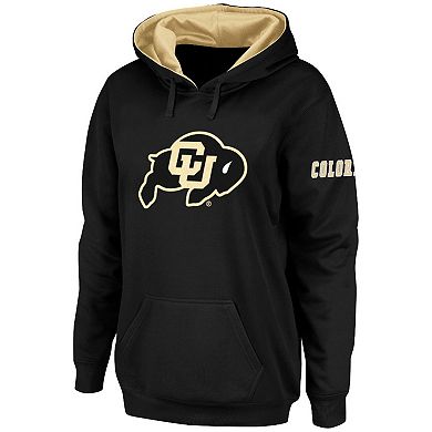 Women's Stadium Athletic Black Colorado Buffaloes Big Logo Pullover Hoodie