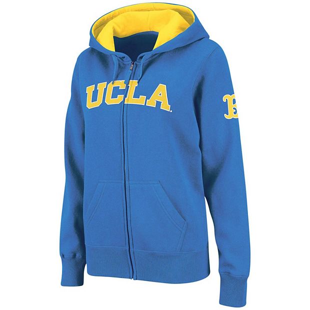 Women s Blue UCLA Bruins Arched Name Full Zip Hoodie