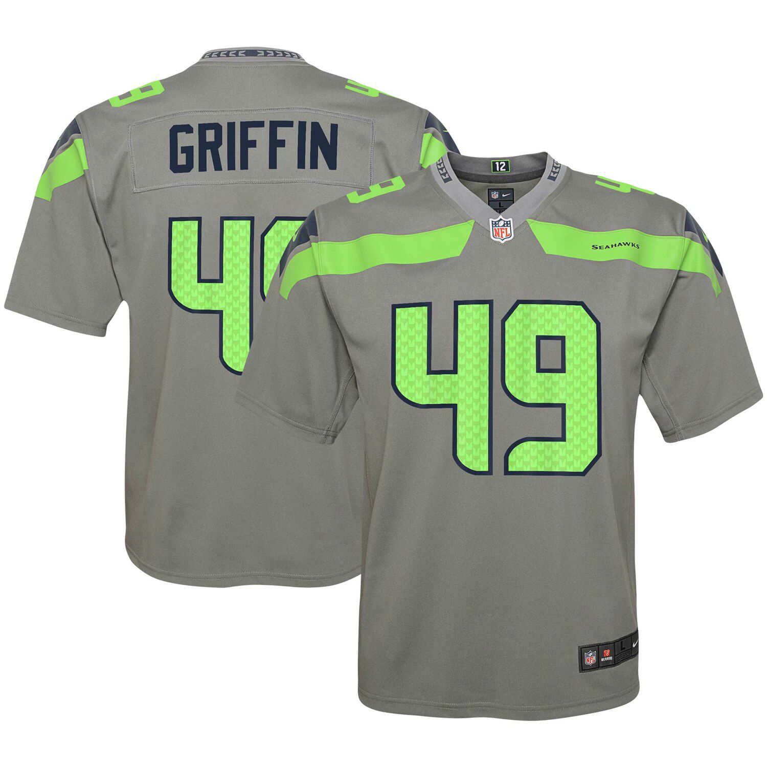 Youth Nike Shaquem Griffin Gray Seattle 
