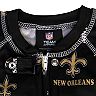 New Orleans Saints Newborn Full Zip Raglan Coverall - Black