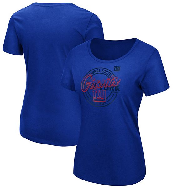 Women's Majestic Royal New York Giants Showtime Break Free T-Shirt