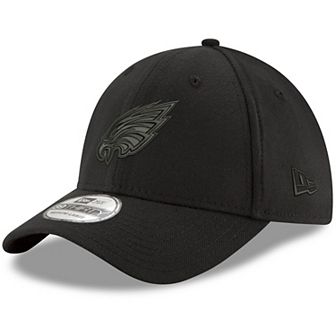 Men's New Era Black Philadelphia Eagles Logo 39THIRTY Flex Hat
