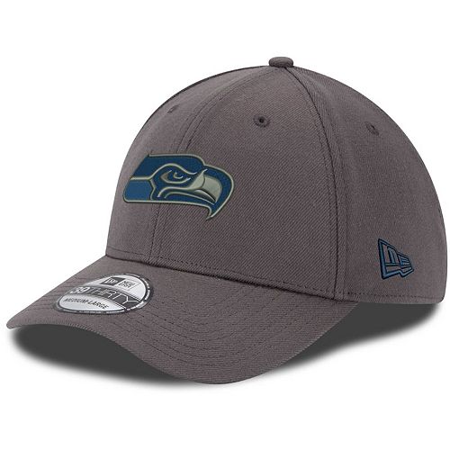 Men's New Era Graphite Seattle Seahawks Storm 39THIRTY Flex Hat