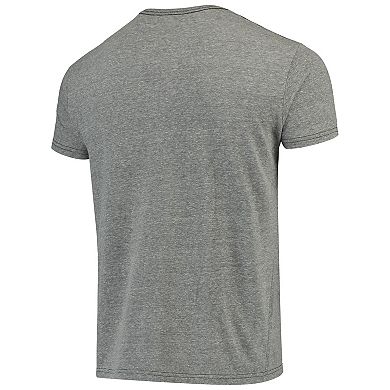 Men's Original Retro Brand Heathered Gray Maryland Terrapins Vintage Logo Tri-Blend T-Shirt