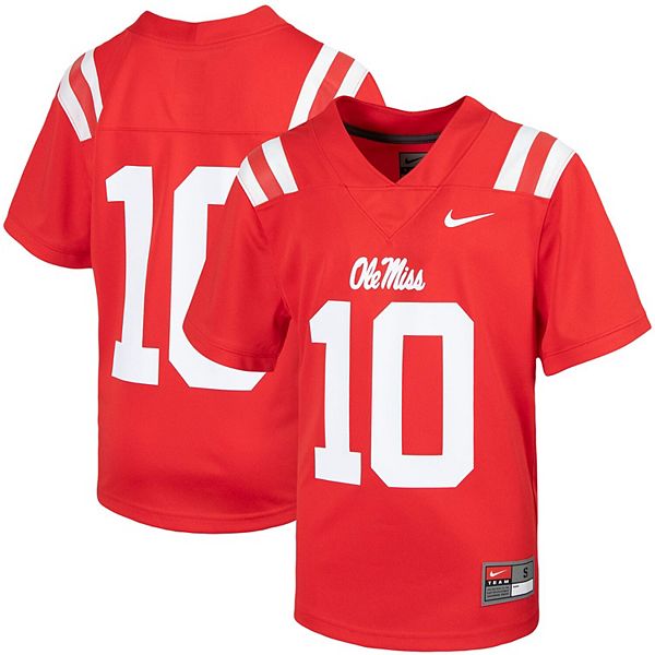 Youth Nike #10 Red Ole Miss Rebels Untouchable Football Jersey