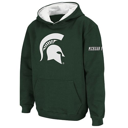 Youth Stadium Athletic Green Michigan State Spartans Big Logo Pullover ...