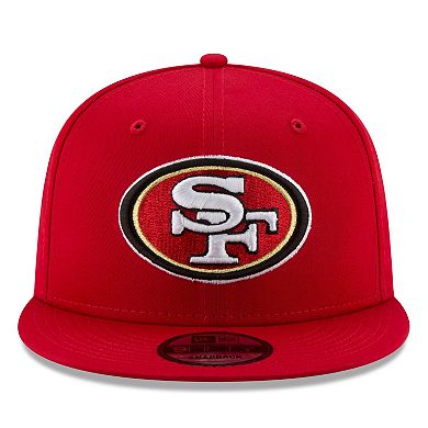 Men's New Era Scarlet San Francisco 49ers Basic 9FIFTY Adjustable Snapback Hat