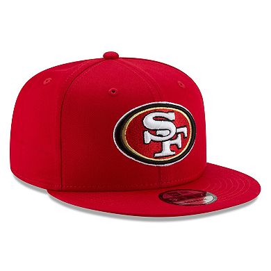 Men's New Era Scarlet San Francisco 49ers Basic 9FIFTY Adjustable Snapback Hat