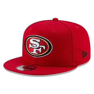 Men's New Era Scarlet San Francisco 49ers Basic 9FIFTY Adjustable Snapback Hat