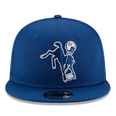 Men's New Era Royal Indianapolis Colts Throwback 9FIFTY Adjustable Snapback Hat
