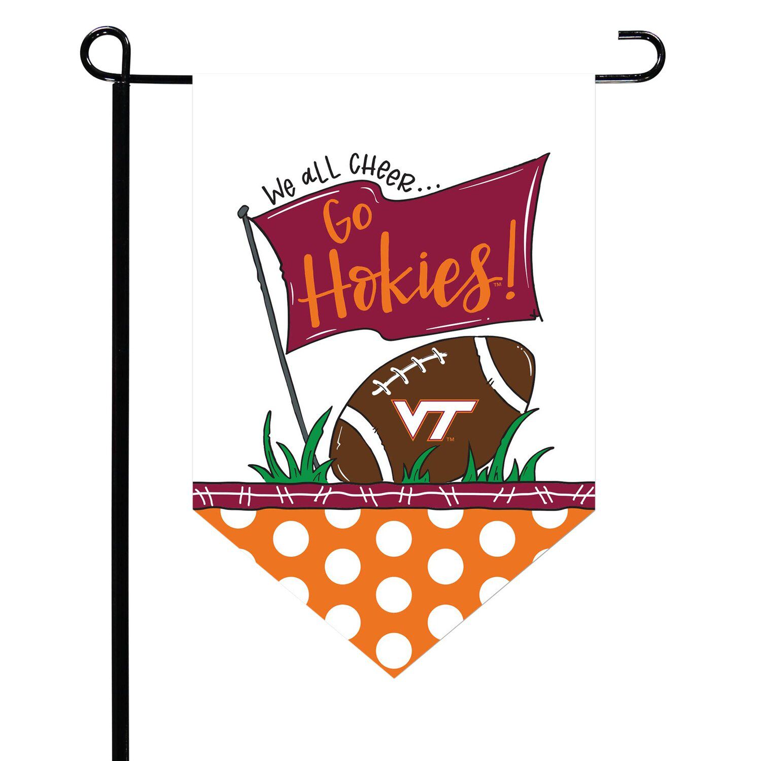 Image for Unbranded Virginia Tech Hokies Pointed Garden Flag at Kohl's.