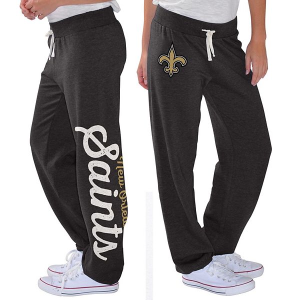 Women's G-III 4Her by Carl Banks Black New Orleans Saints Scrimmage Fleece  Pants