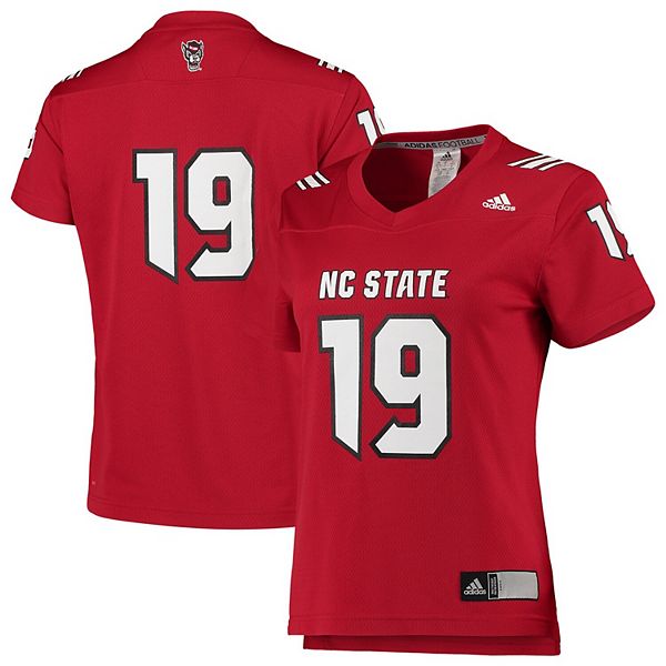 Women's adidas #19 Red NC State Wolfpack Replica Football Jersey Women's adidas #19 Red NC State Wolfpack Replica Football Jersey