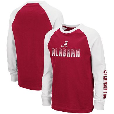 Youth Colosseum Crimson Alabama Crimson Tide Beanie Raglan Long Sleeve T-Shirt