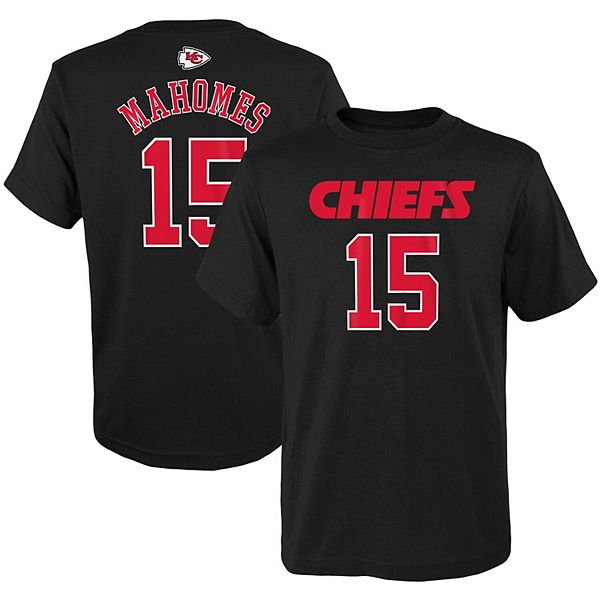 Youth Patrick Mahomes Black Kansas City Chiefs Fashion Name Number T Shirt