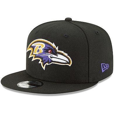 Men's New Era Black Baltimore Ravens Basic 9FIFTY Adjustable Snapback Hat