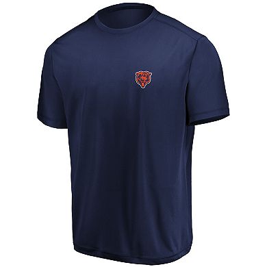 Men's Majestic Navy Chicago Bears Showtime Logo Cool Base T-Shirt