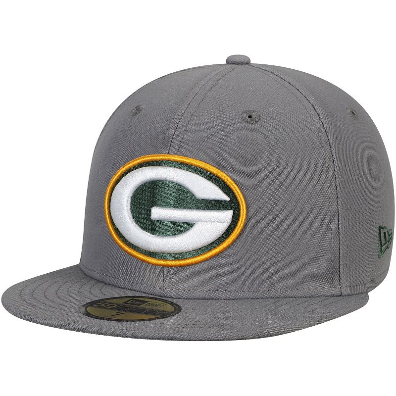 Mens New Era Graphite Green Bay Packers Storm 59FIFTY Fitted Hat, Size: 7,