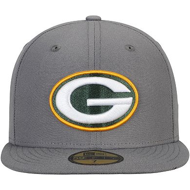 Men's New Era Graphite Green Bay Packers Storm 59FIFTY Fitted Hat