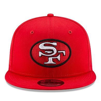 Men's New Era Scarlet San Francisco 49ers Throwback 9FIFTY Adjustable Snapback Hat