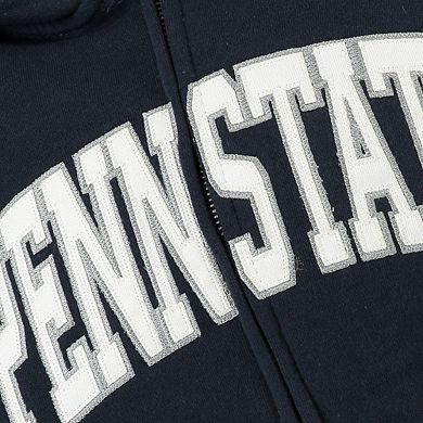 Women's Stadium Athletic Navy Penn State Nittany Lions Arched Name Full-Zip Hoodie