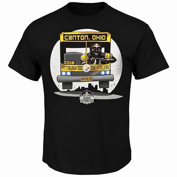 Men's Majestic Jerome Bettis Black Pittsburgh Steelers Bus to