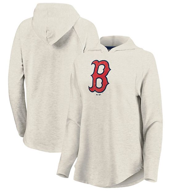 Women's Fanatics Branded Cream Boston Red Sox Game Lead Pullover Hoodie