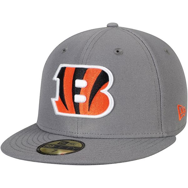 Cincinnati Bengals NFL Gray Orange New Era Stretch Fitted Hat