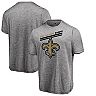 Men's Majestic Heathered Gray New Orleans Saints Showtime Pro Grade Cool Base T-Shirt