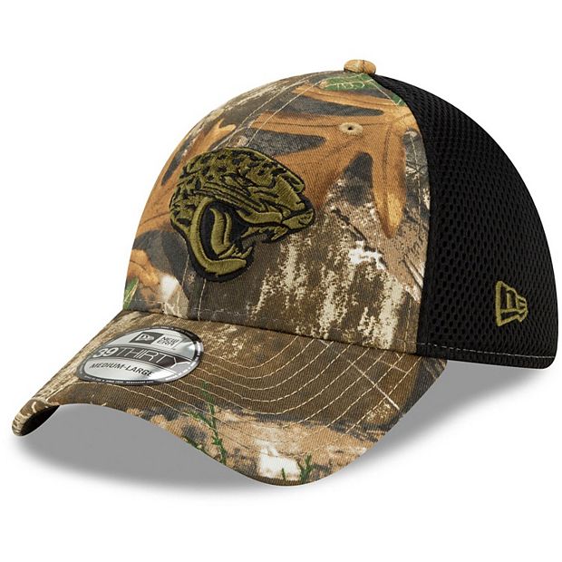 Men's New Era Realtree Camo Jacksonville Jaguars Tonal Neo 39THIRTY Flex Hat