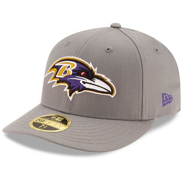 Men's New Era White Baltimore Ravens Omaha Low Profile 59FIFTY