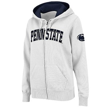 Women's Stadium Athletic White Penn State Nittany Lions Arched Name Full-Zip Hoodie
